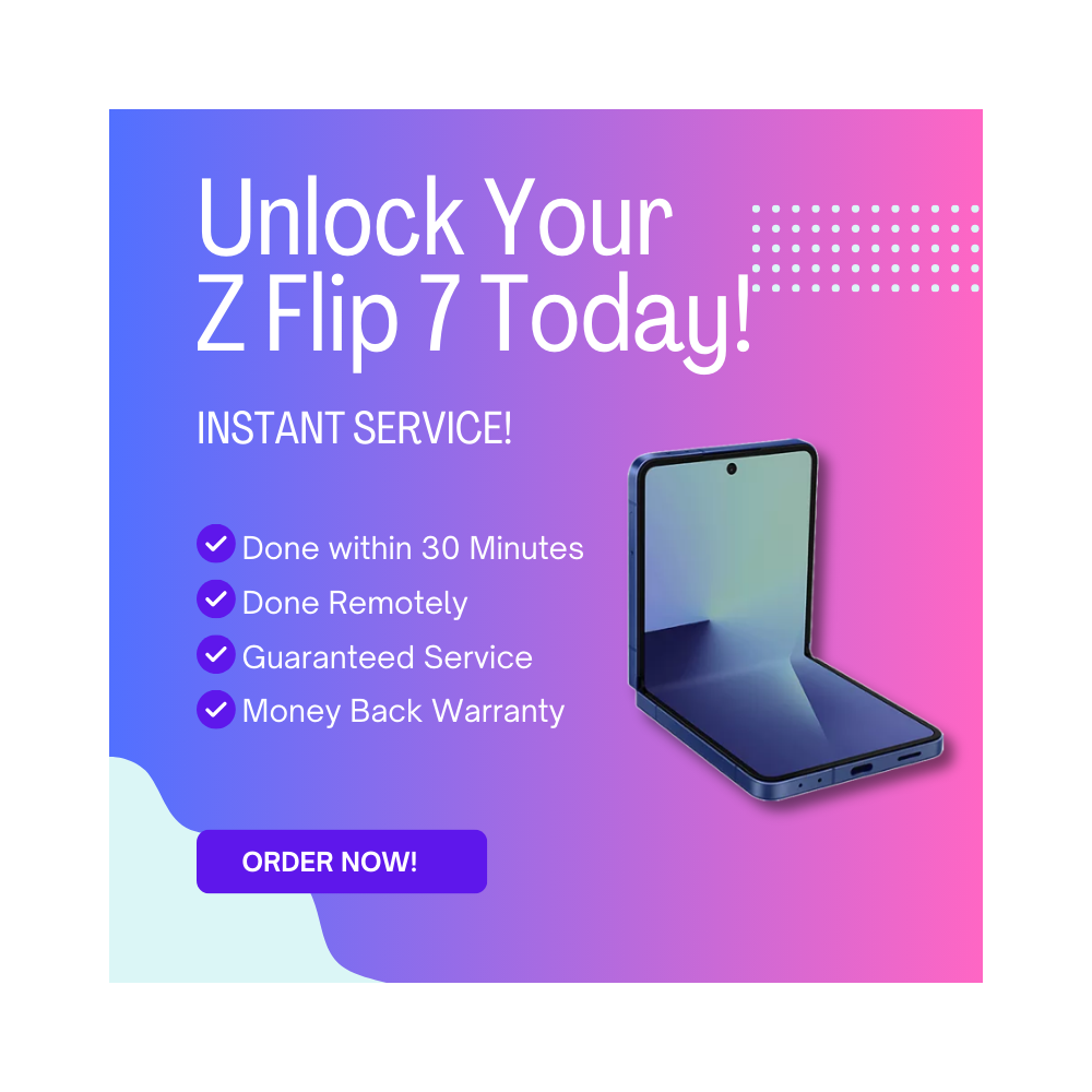 Samsung Network Unlock - Z Flip 6, Z Flip 7
