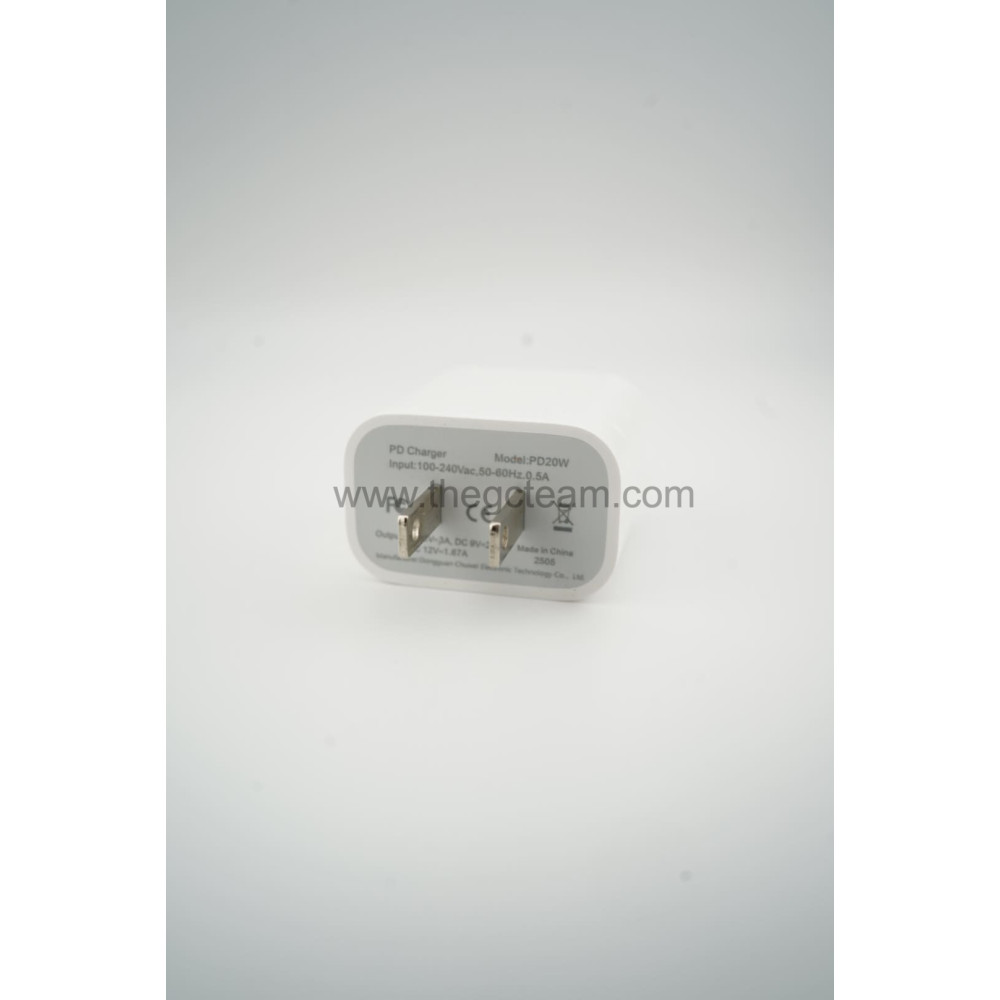 PD Charger - Type C + Lightning Cable - 20W