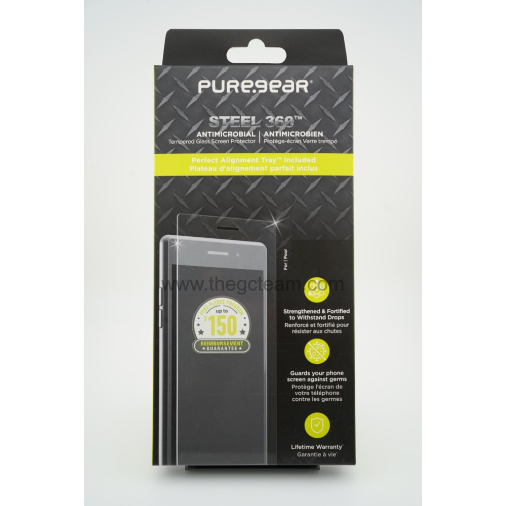 PureGear - Apple iPhone 16e/14 Pro/14/13 Pro/13 Antimicrobial Tempered Glass Screen Protector