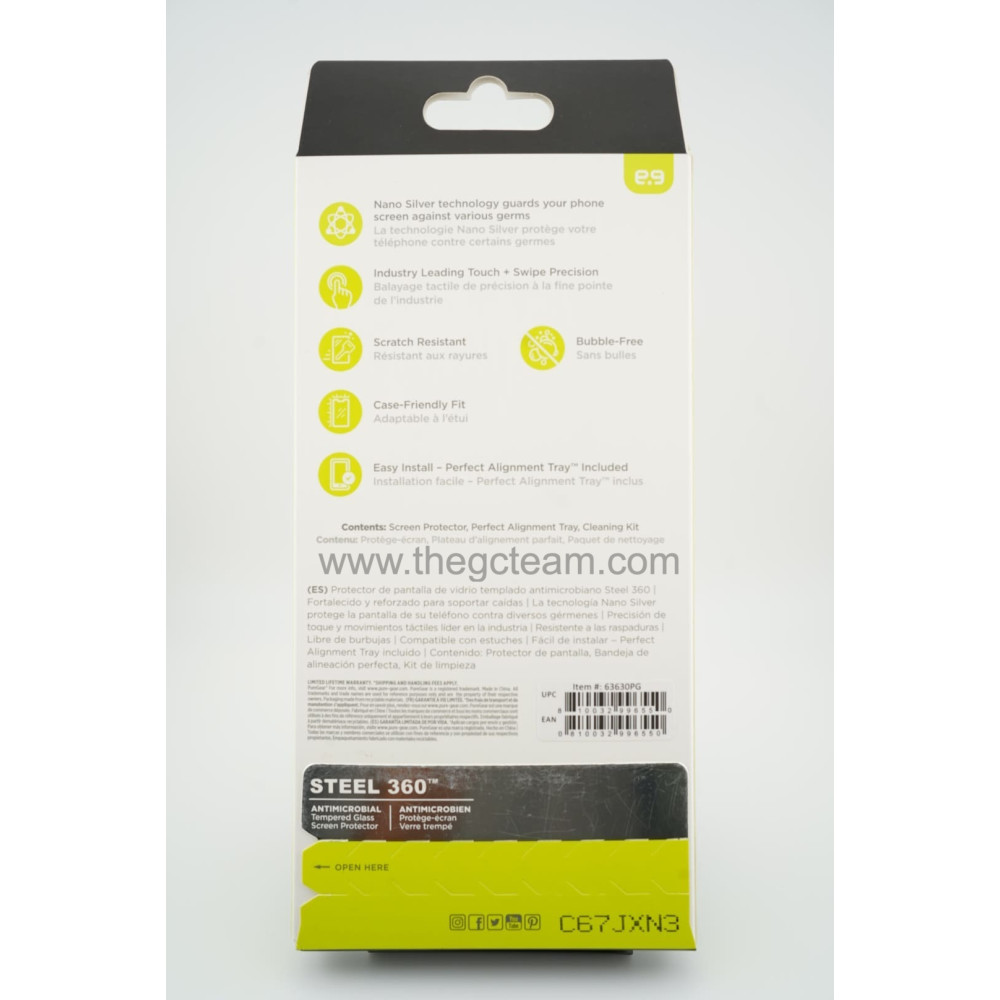 PureGear - Apple iPhone 16e/14 Pro/14/13 Pro/13 Antimicrobial Tempered Glass Screen Protector