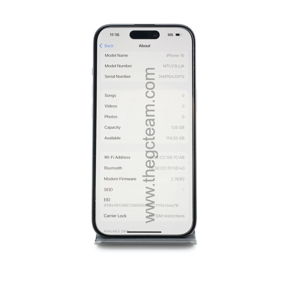 Apple iPhone 15 - Black - 128GB - Like New - Unlocked